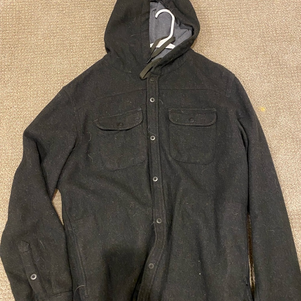 Prana button wool hoody